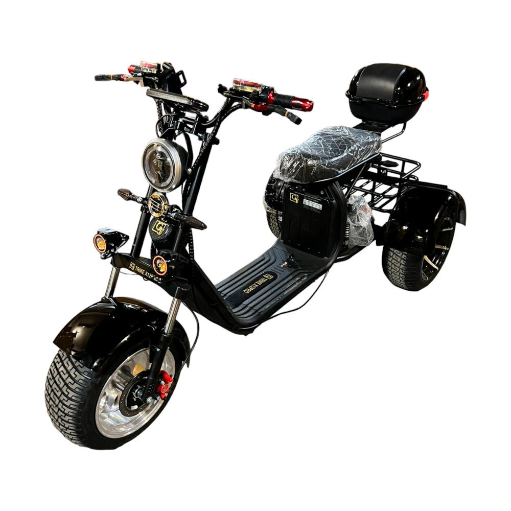 Электроскутер CITYCOCO GT X12 TRIKE Черный глянец
